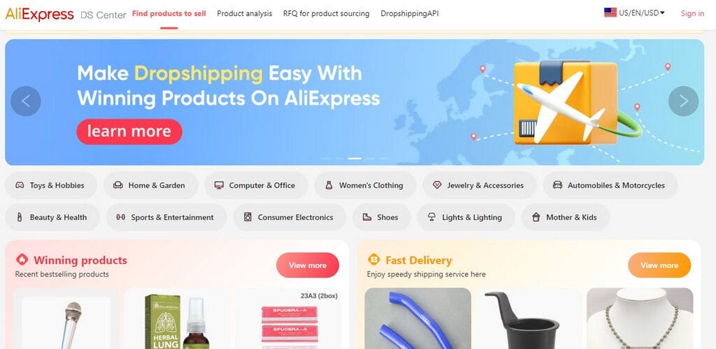 AliExpress Dropshipper Center