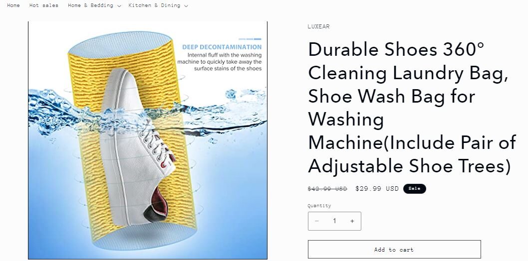 Shoe Wash seller's website