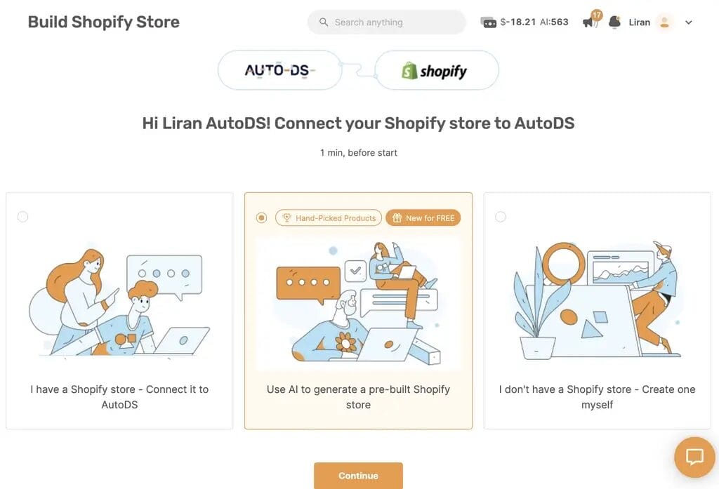 autods ai shopify store builder