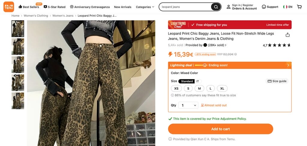 leopard print jeans trending products for dropshipping