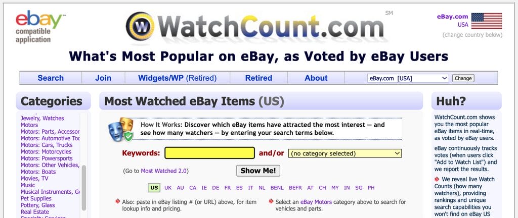 eBay Watchcount