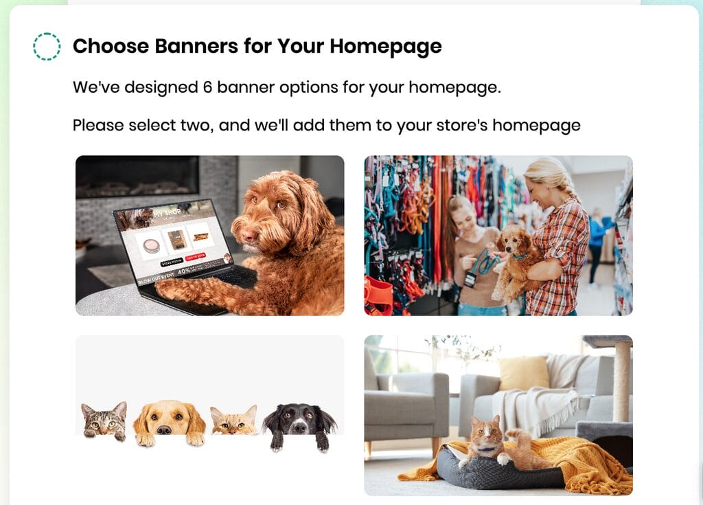 Shopify AI Website Builder BYS pick a banner