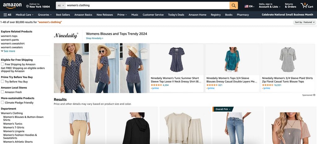 Amazon women’s clothing dropshippers supplier