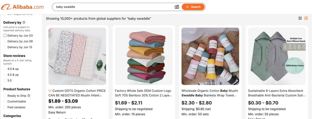 baby swaddle popular dropshipping products