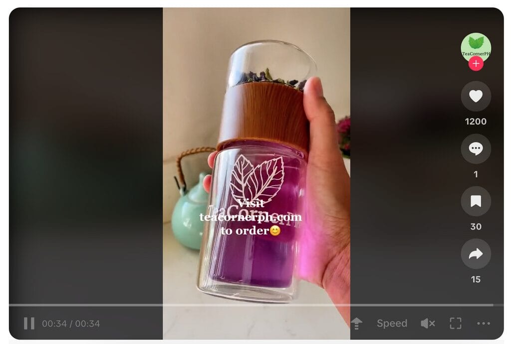 Tea Infuser Tumbler tiktok ad