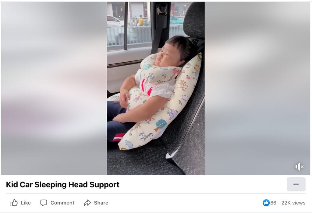 neck car pillow facebook ad