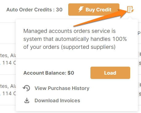 add balance ebay auto orders