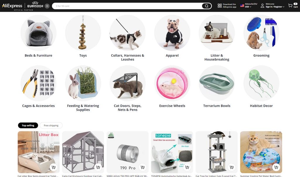 AliExpress pet dropshipping suppliers