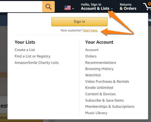 amazon registration process