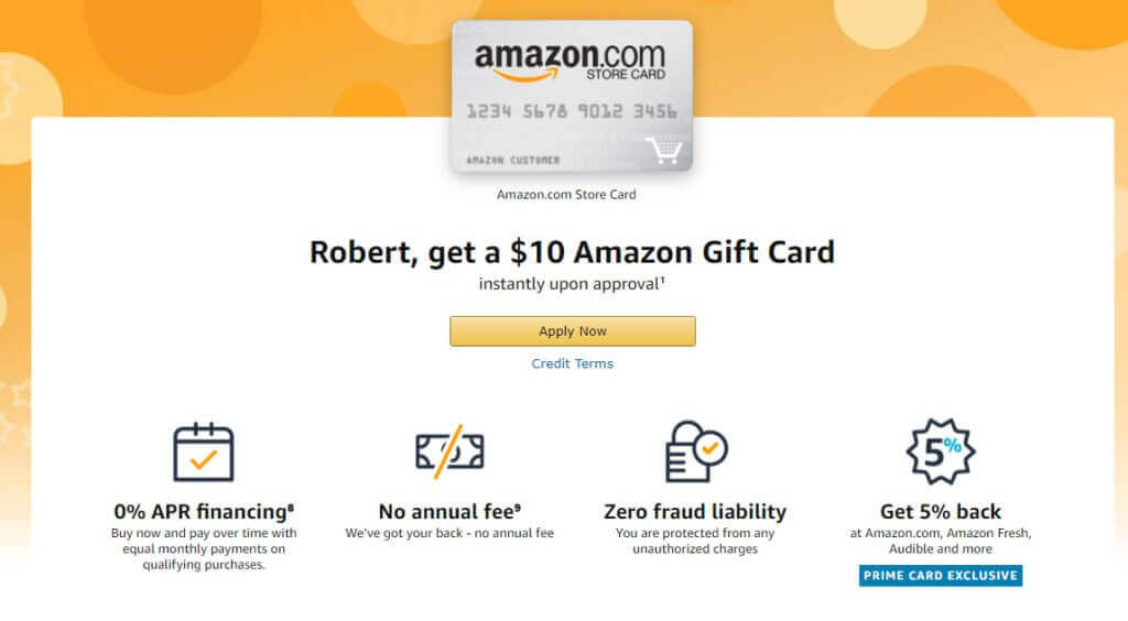 amazon store card