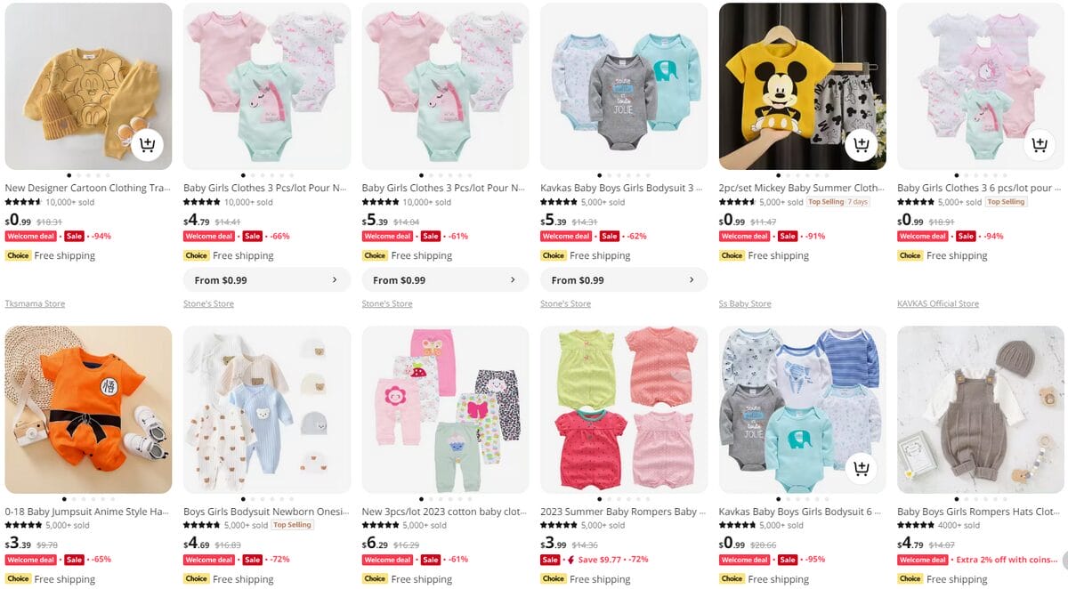 baby clothes dropshipping niches