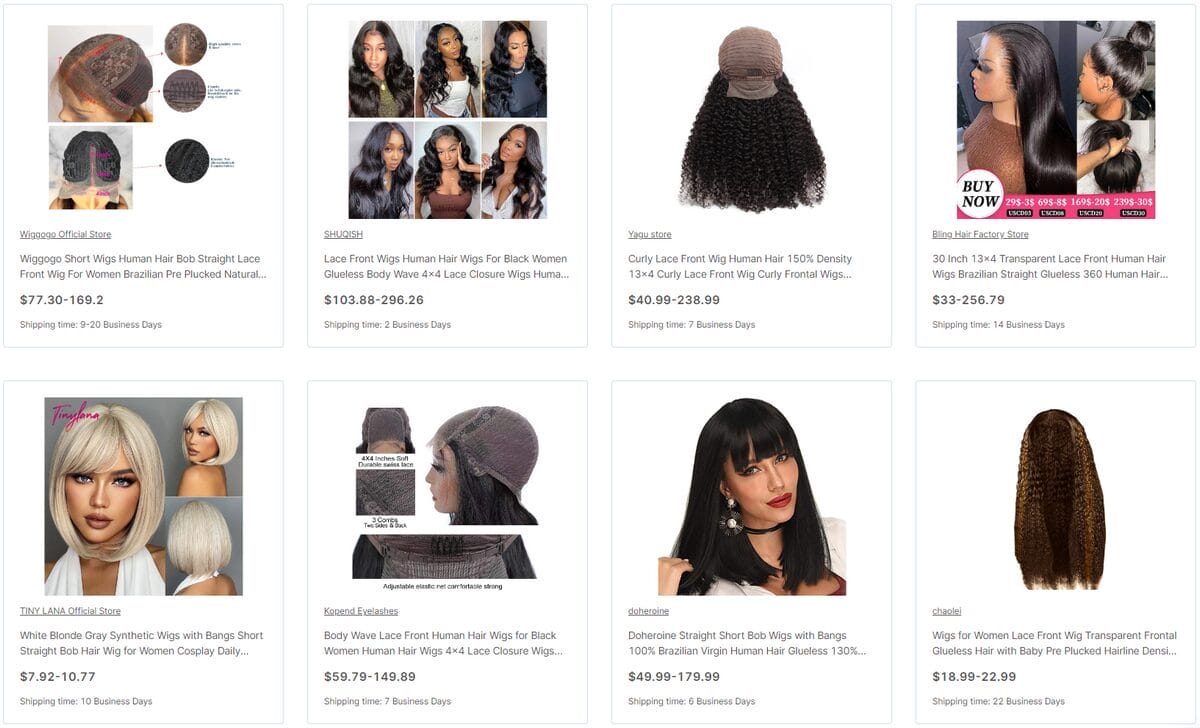 hair and extensions dropshipping niches