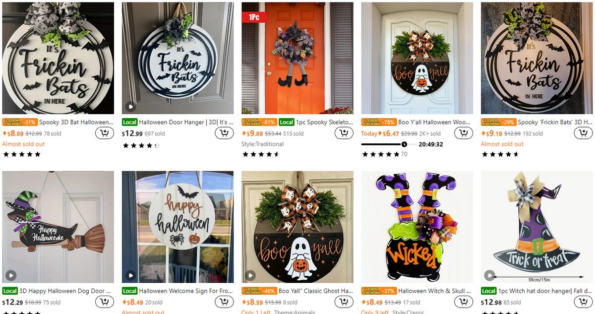 halloween door hangers dropshipping products