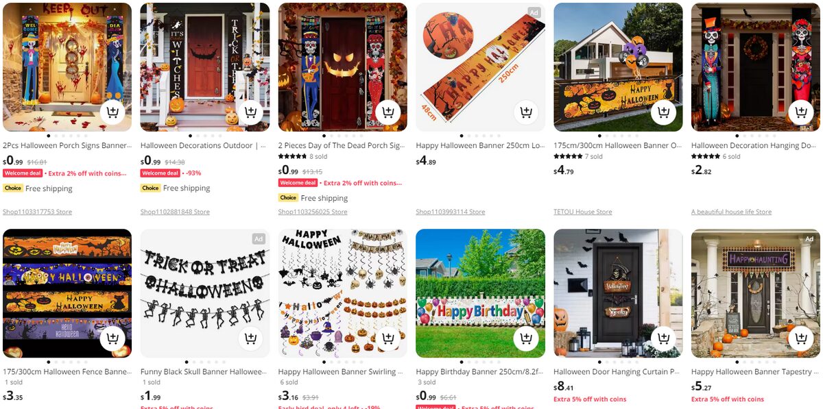 halloween porch banners dropshipping products