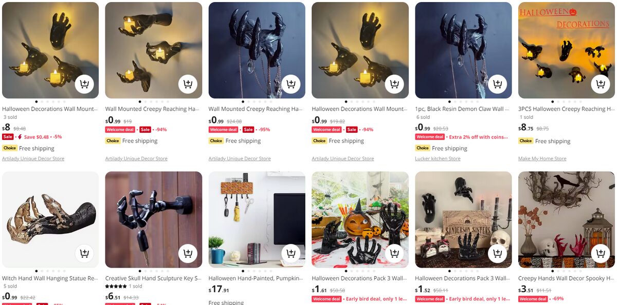 wall-mounted hands halloween dropshipping products