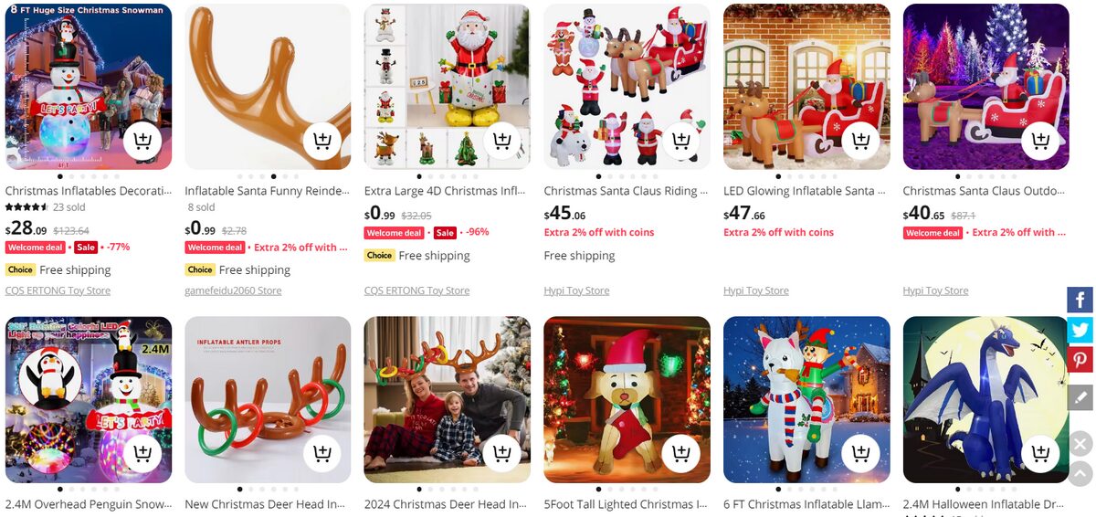 Inflatable Christmas animals