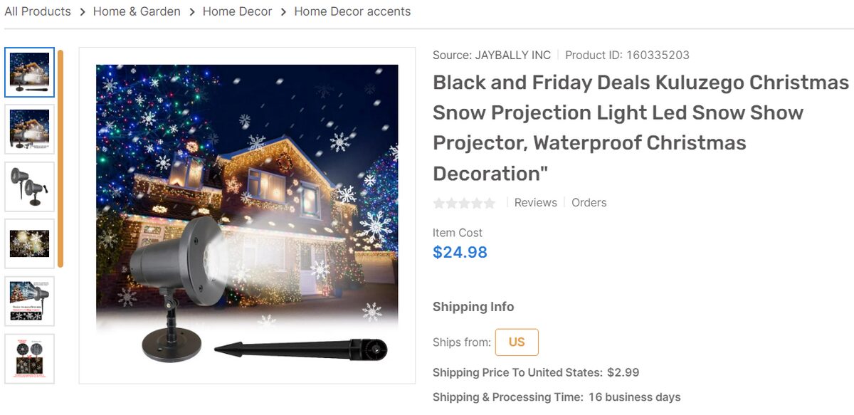 LED Snowflake projector best Christmas product