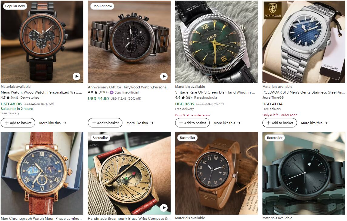 Men's watch as best Christmas product to sell