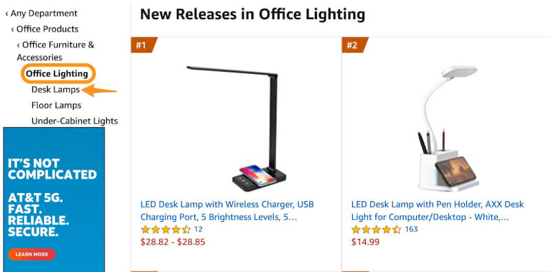 dropship amazon desk lamps