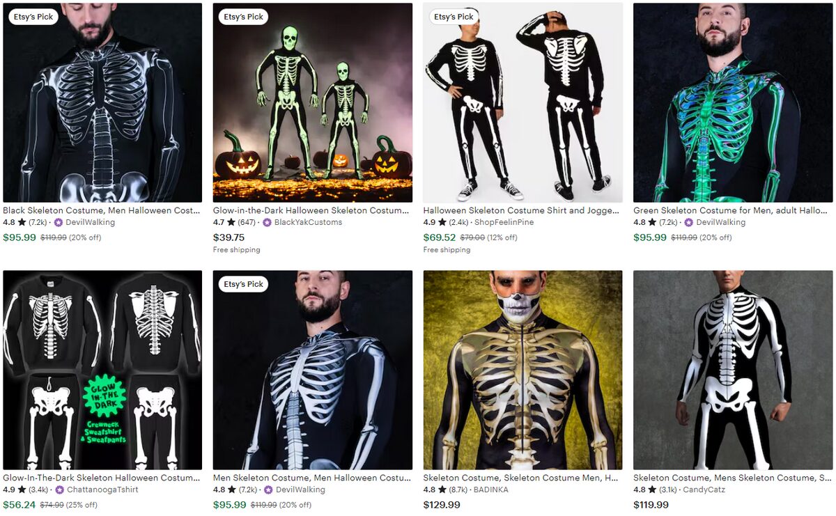 skeleton halloween costumes