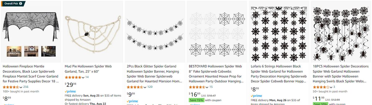 halloween spider web garlands