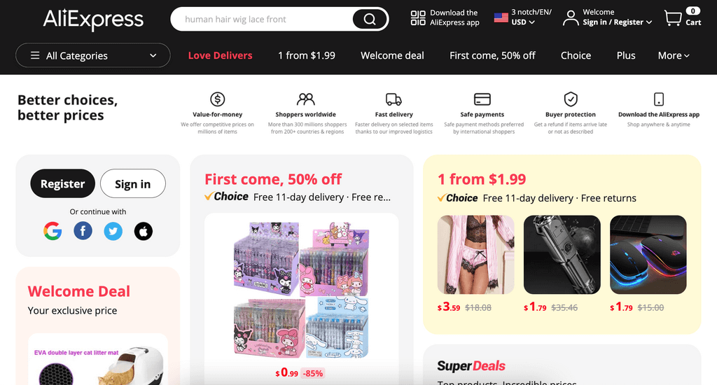 aliexpress chinese website like alibaba