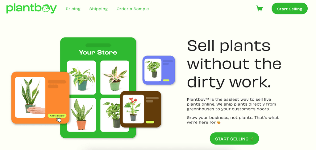 Plantboy dropshipping platform for plants