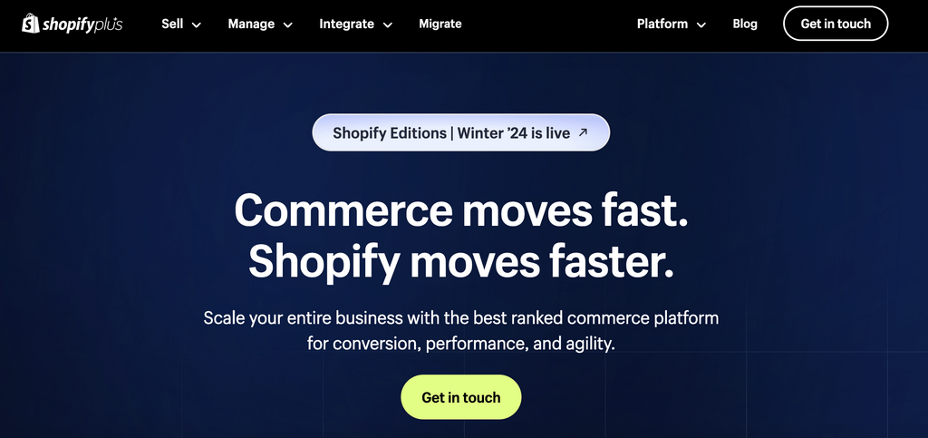 Shopify Plus for multiple stores management