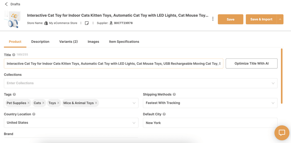AutoDS platform optimize product