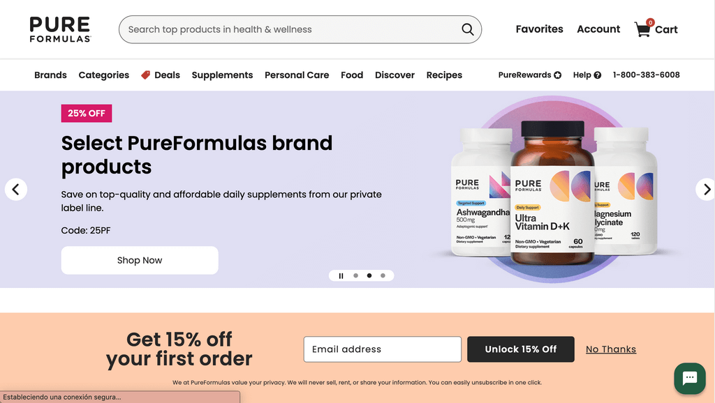 pure formulas us based dropshippers