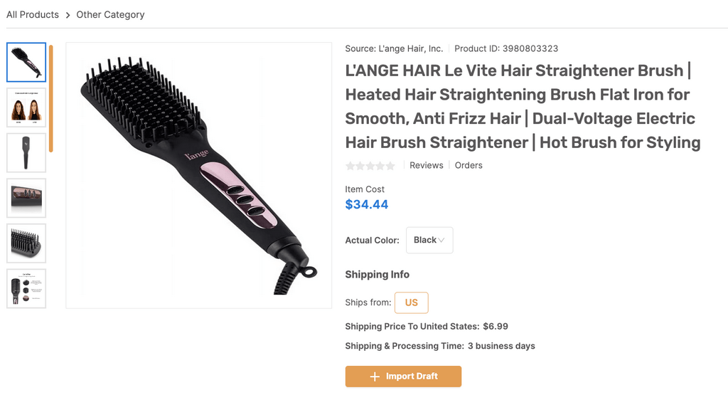 Hair Straightener Brush