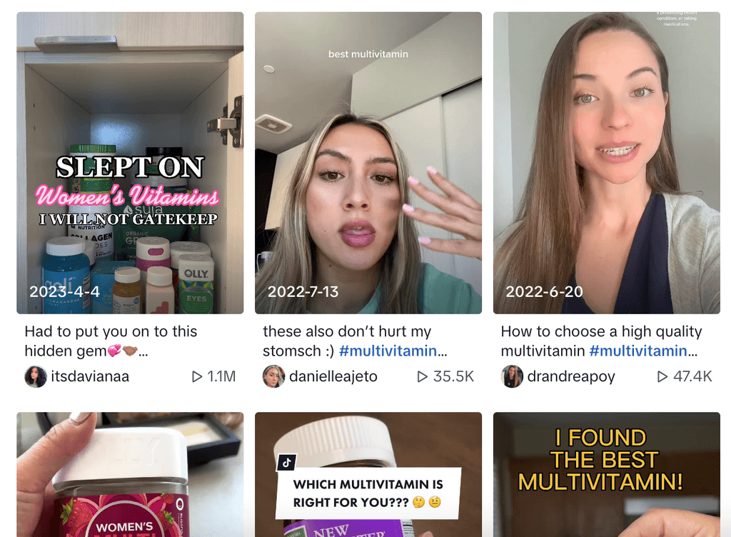 Multivitamin Supplement Dropshipping Tiktok Trend