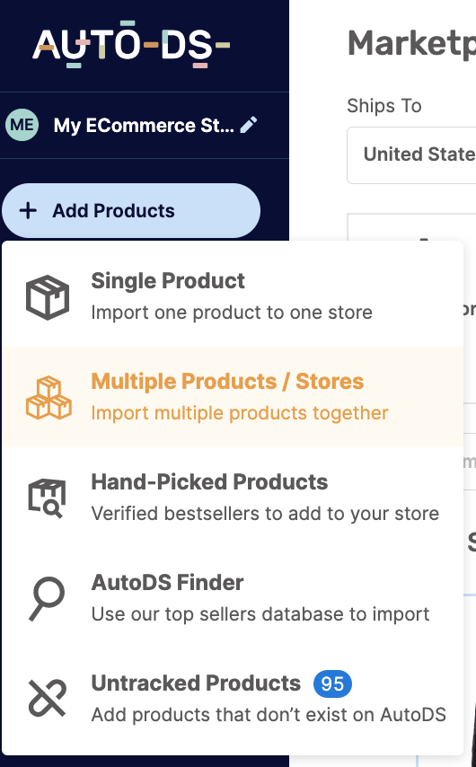 multiple product import on AutoDS