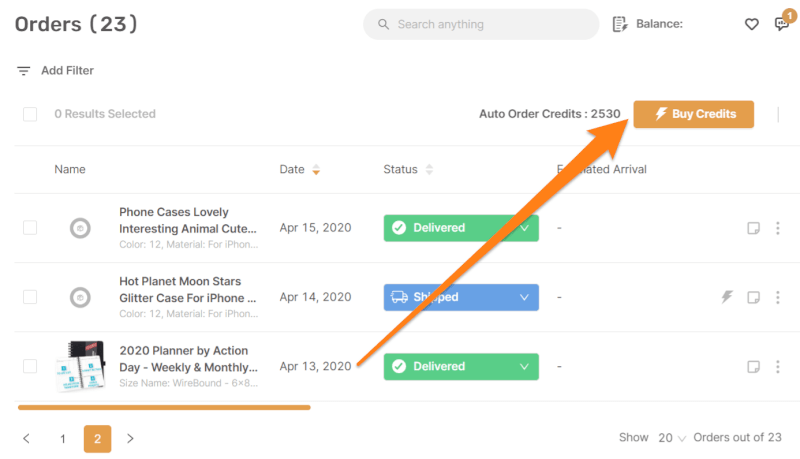 Fulfilled By AutoDS Auto Order Credits