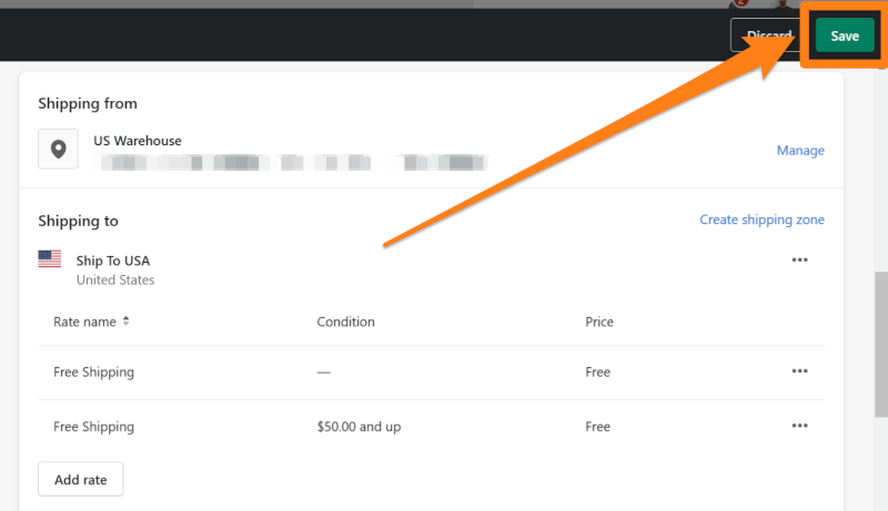 How To Set Up Shipping On Shopify For Dropshipping Save Shipping Settings