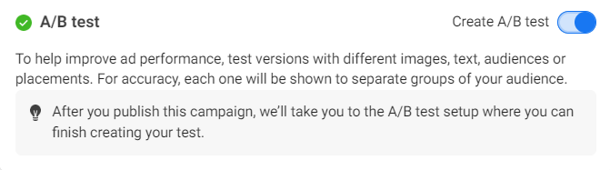 Facebook Ad A/B Testing