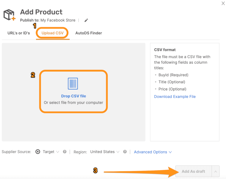 autods csv upload