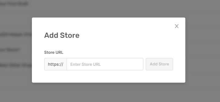 Add WooCommerce store URL