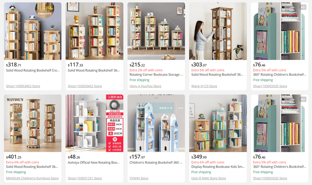 Small Rotating Bookshelf For Kids AliExpress