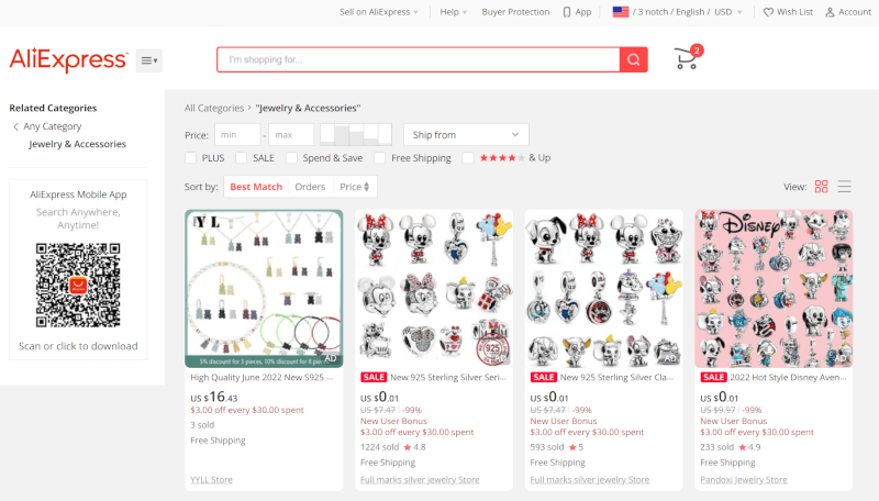 aliexpress dropshipping jewelry supplier
