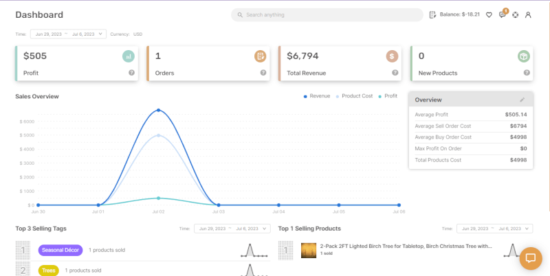 AutoDS Dashboard