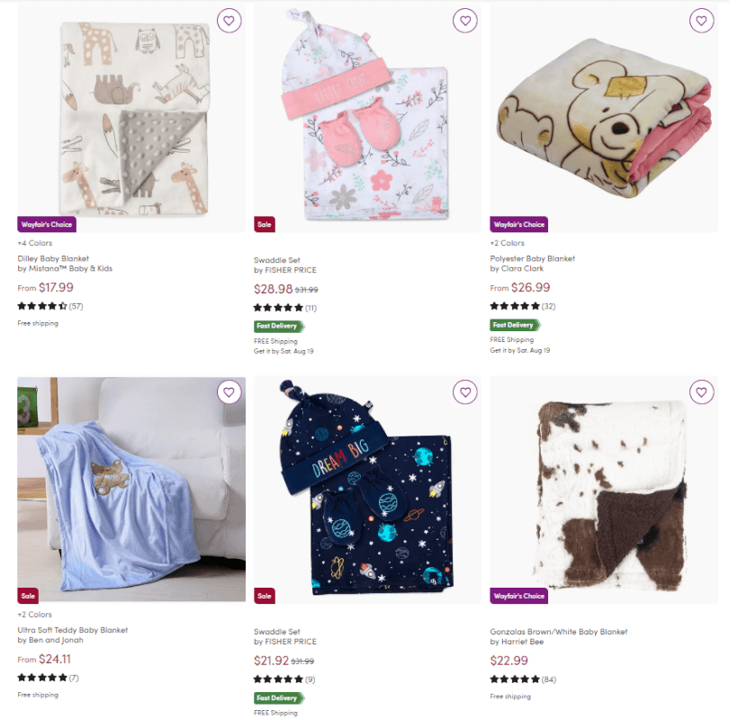 Baby Swaddle Wayfair baby dropshipping products