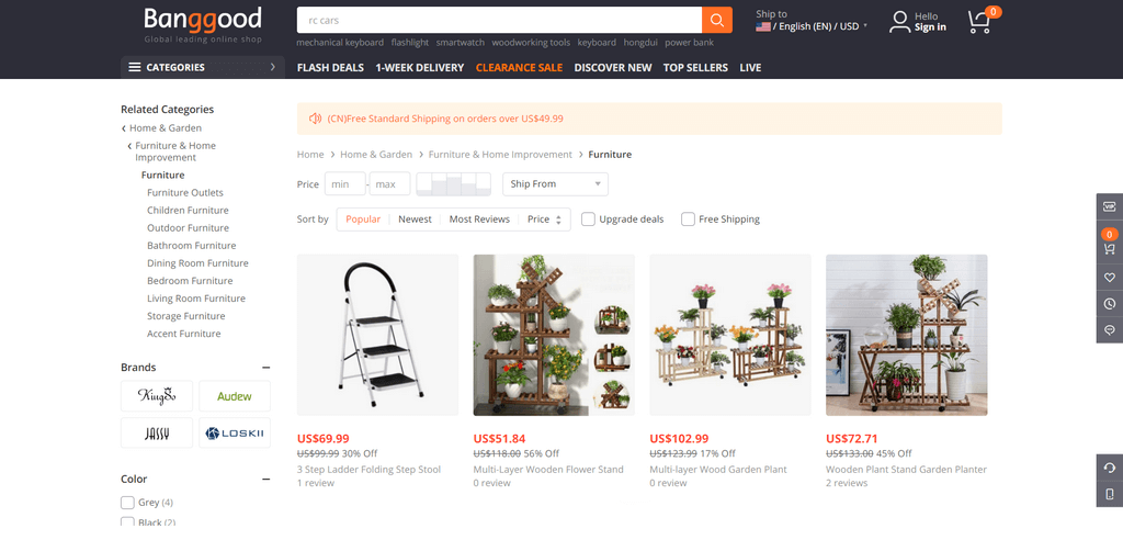 Banggood furniture dropshipping suppliers