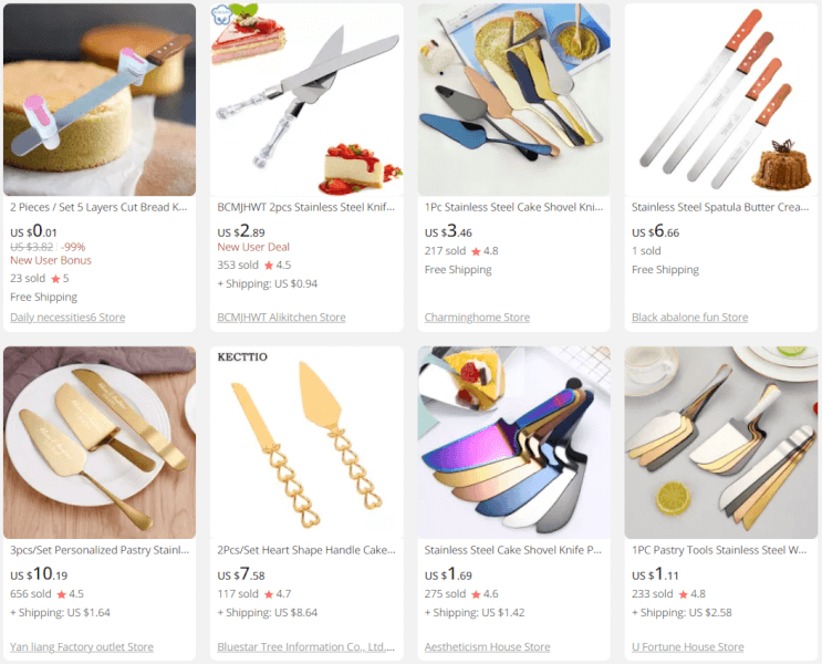 Dropship Cake Knives