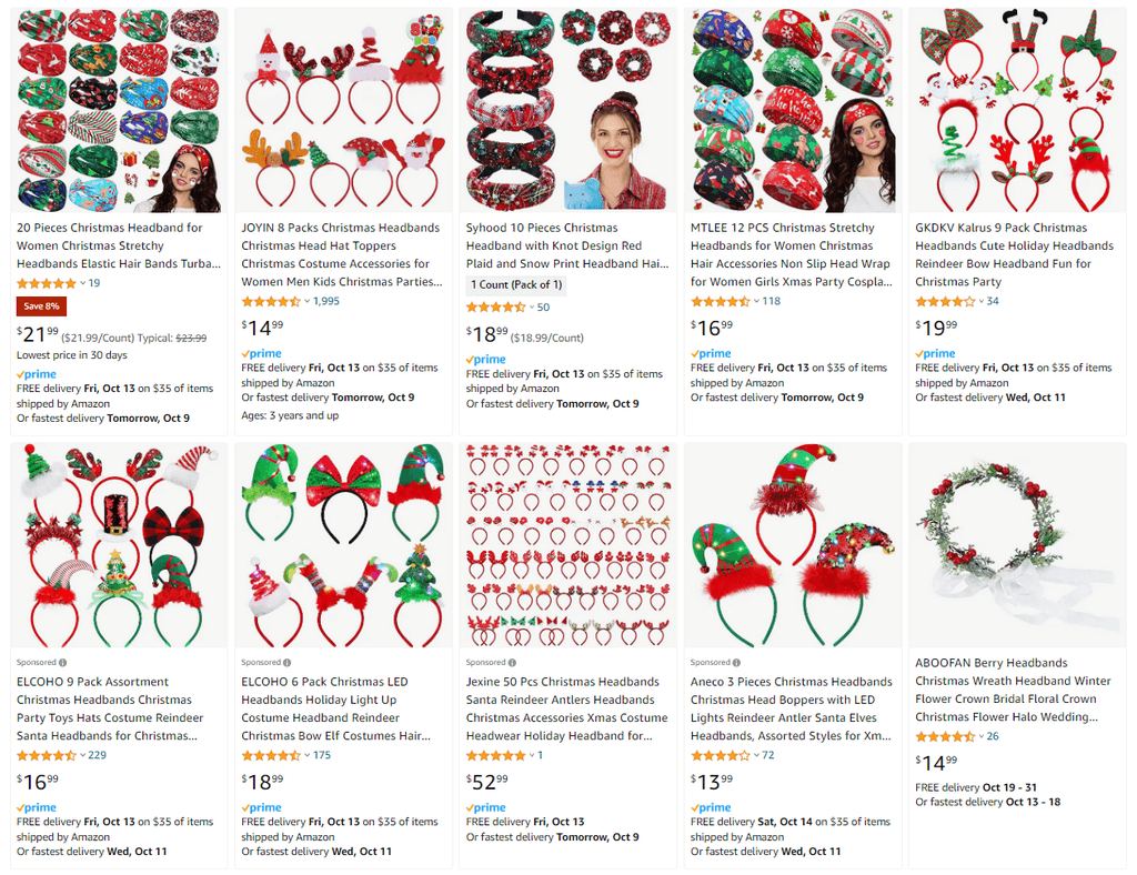 Christmas Themed Headband dropshipping products