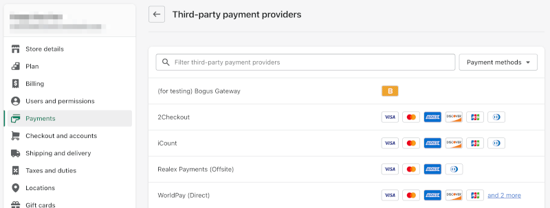 Configure Shopify Dropshipping Payment Providers