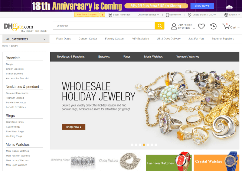 dhgate dropshipping jewelry supplier
