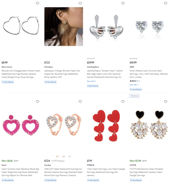 Dropshipping Jewelry Heart Statement Earrings