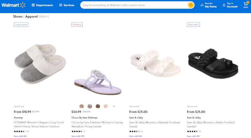 Dropshipping Shoes Supplier Walmart