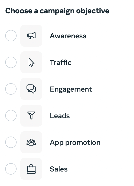 Facebook Ads Campaign Objectives